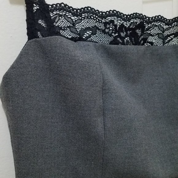 NWT LACE GRAY MNI DRESS - Picture 9 of 9